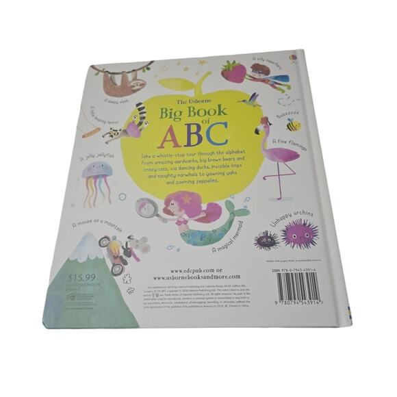 The Usburne Big Book of ABC Colorful Hard Back Pre K Home School Educational - Picture 9 of 10